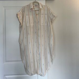Madewell Oversized Midi Shirtdress - XL - Ikat Stripe